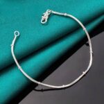 Bransoletka na rękę ze stali szlachetnej platerowana srebrem, trwała i elegancka